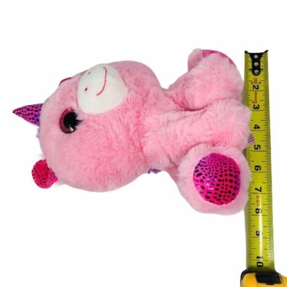 Sparkle Eyes Pink Plush 11 inch Unicorn Toy With Sparkly Horn & Ears Midwood - Picture 5 of 5